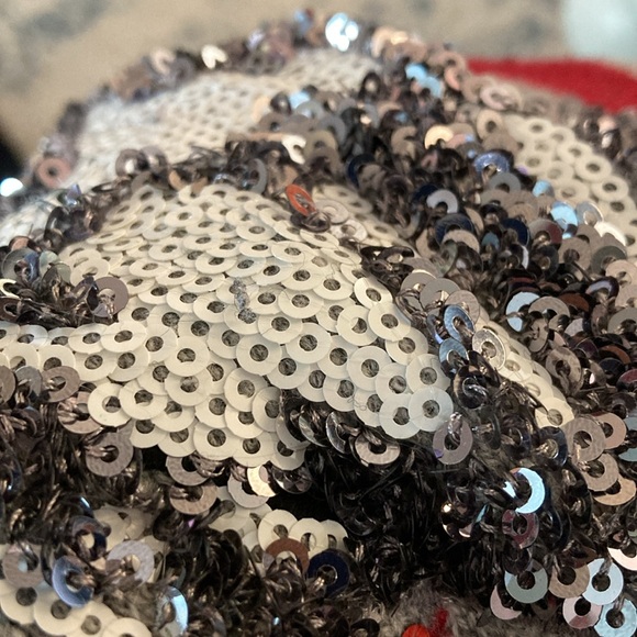 H&M Christmas Gangsta Wrapper Pug ALPACA Sweater UGLY CHRISTMAS SWEATER Sequins - Picture 8 of 9